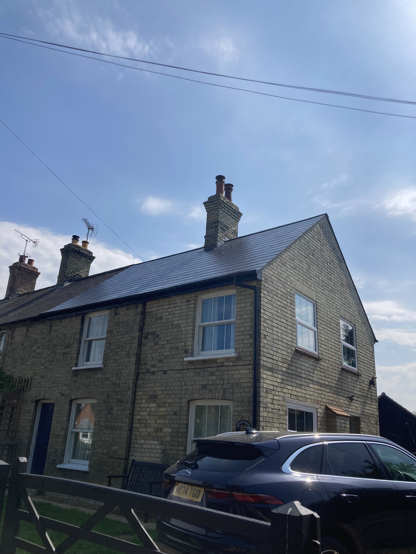 Completed slate re-roof on a period property in West Suffolk
